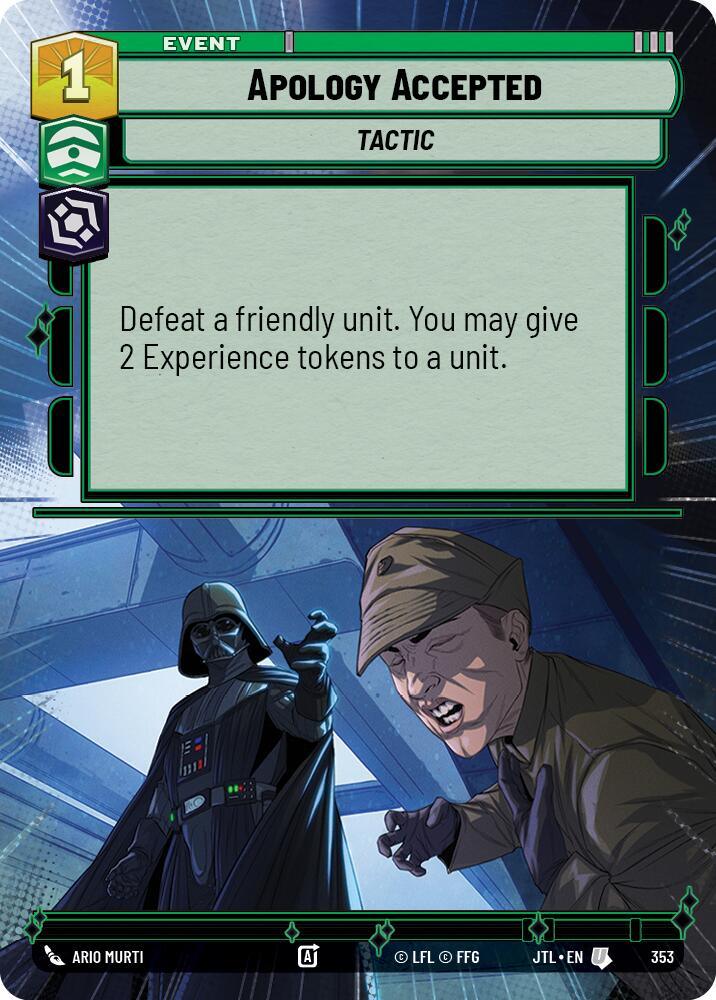 Apology Accepted (Hyperspace) (353) [Jump to Lightspeed] (ONLINE ORDER ONLY)