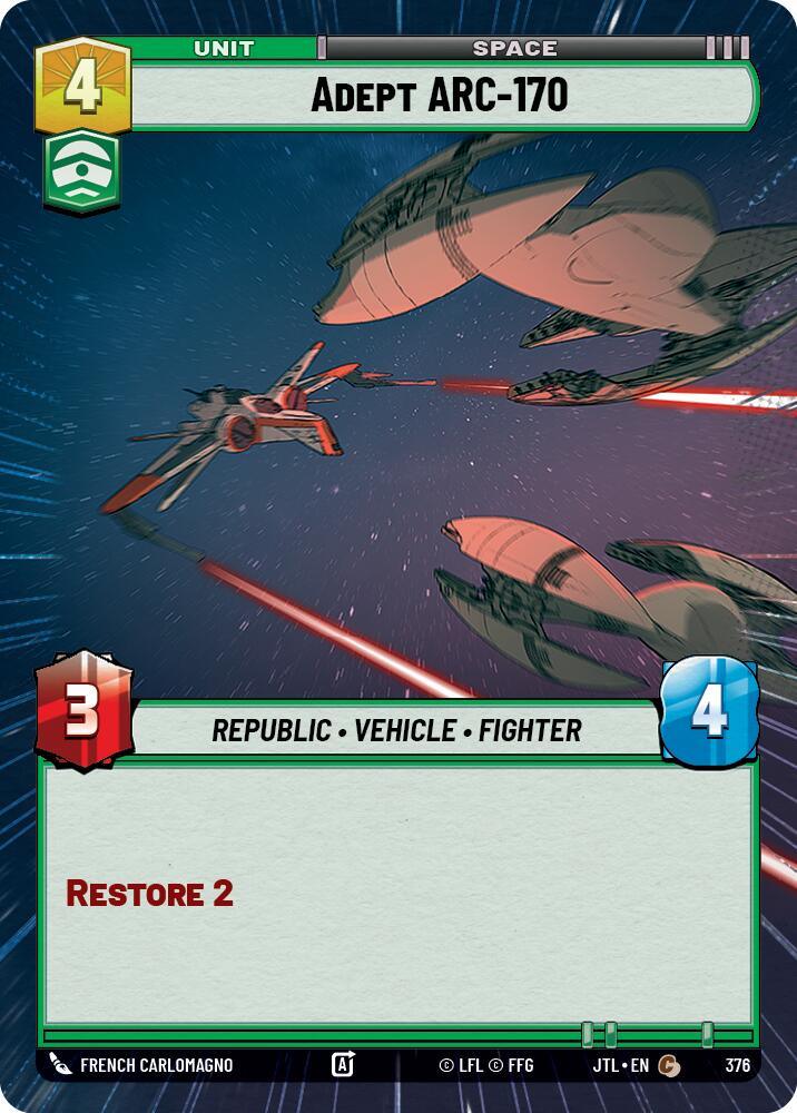 Adept ARC-170 (Hyperspace) (376) [Jump to Lightspeed] (ONLINE ORDER ONLY)