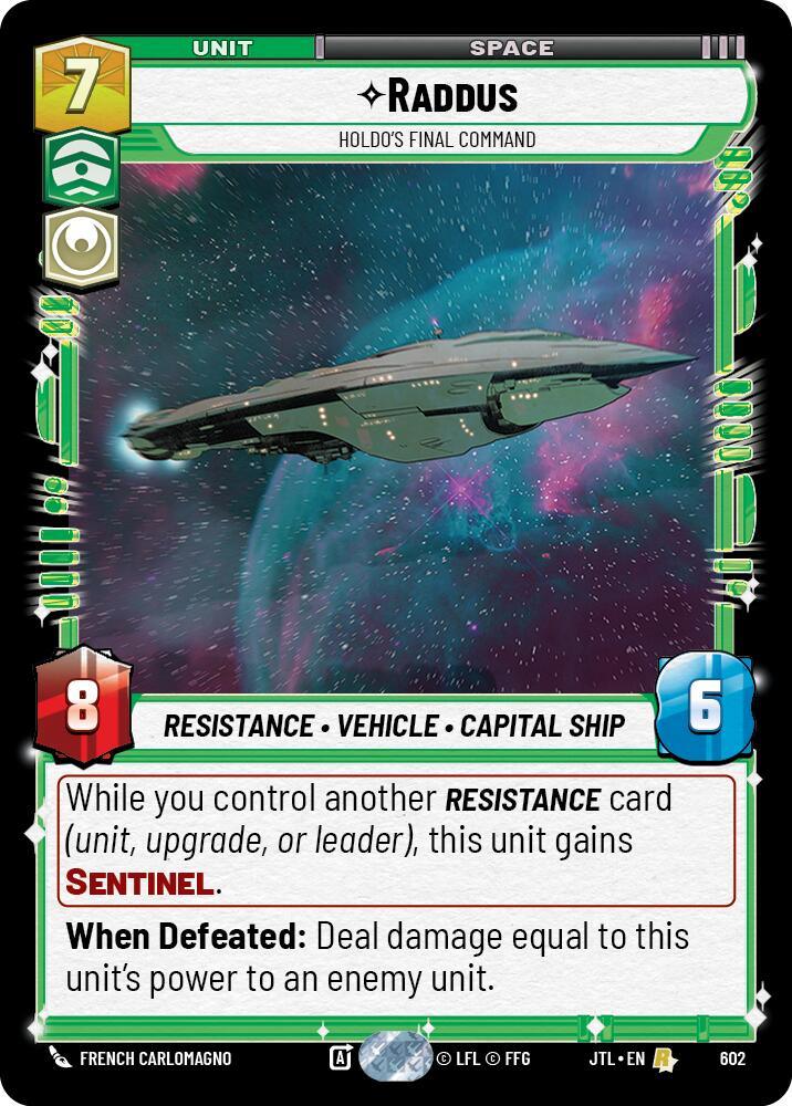 Raddus - Holdo's Final Command (Foil) (602) [Jump to Lightspeed] (ONLINE ORDER ONLY)