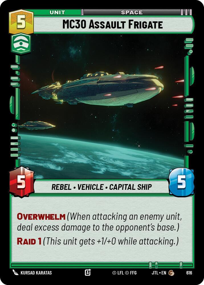 MC30 Assault Frigate (Foil) (616) [Jump to Lightspeed] (ONLINE ORDER ONLY)