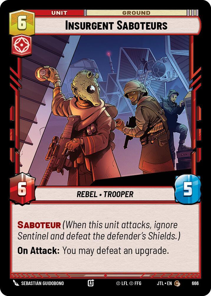 Insurgent Saboteurs (Foil) (666) [Jump to Lightspeed] (ONLINE ORDER ONLY)