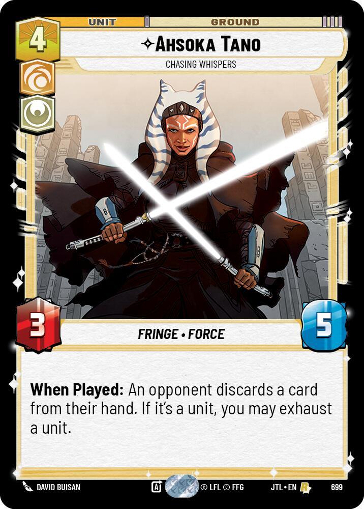Ahsoka Tano - Chasing Whispers (Foil) (699) [Jump to Lightspeed] (ONLINE ORDER ONLY)