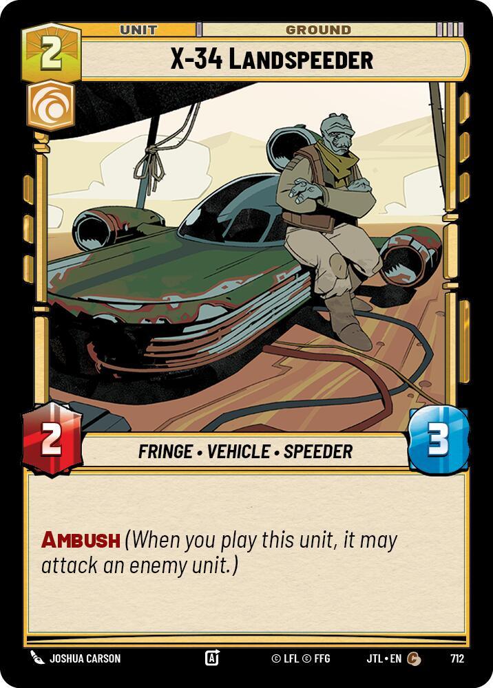X-34 Landspeeder (Foil) (712) [Jump to Lightspeed] (ONLINE ORDER ONLY)