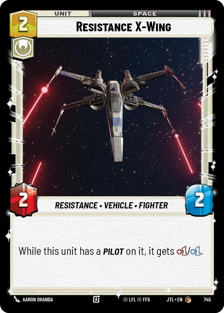 Resistance X-Wing (Foil) (745) [Jump to Lightspeed] (ONLINE ORDER ONLY)