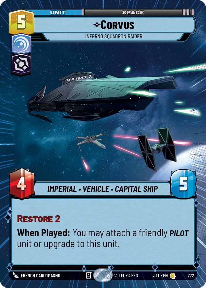 Corvus - Inferno Squadron Raider (Hyperspace Foil) (772) [Jump to Lightspeed] (ONLINE ORDER ONLY)