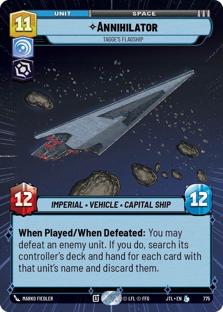 Annihilator - Tagge's Flagship (Hyperspace Foil) (775) [Jump to Lightspeed] (ONLINE ORDER ONLY)