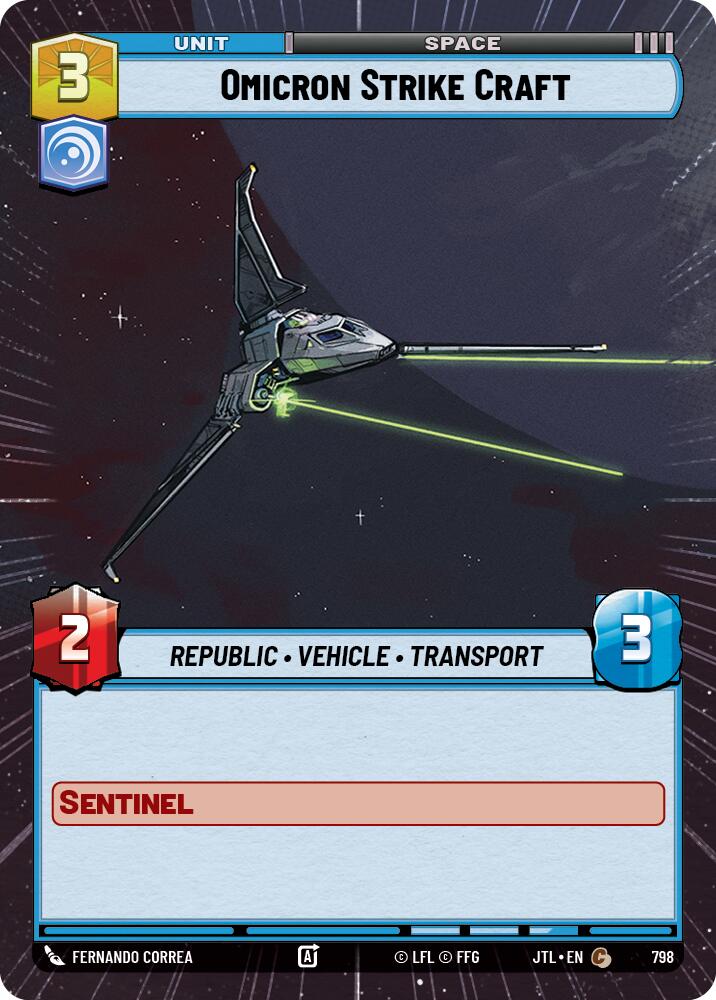 Omicron Strike Craft (798) (Hyperspace Foil) (798) [Jump to Lightspeed]