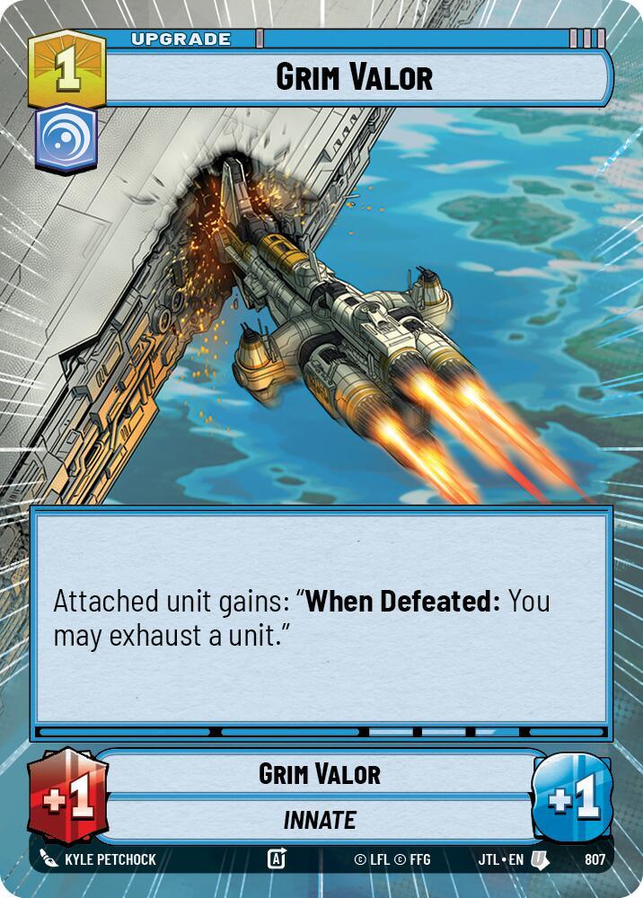 Grim Valor (Hyperspace Foil) (807) [Jump to Lightspeed] (ONLINE ORDER ONLY)