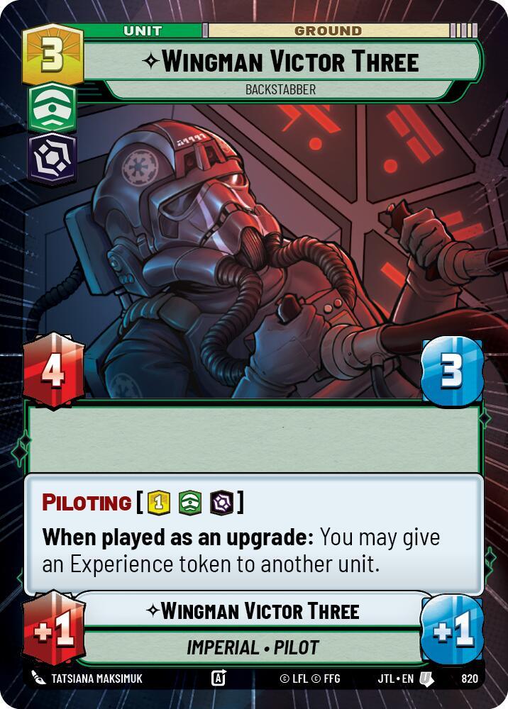 Wingman Victor Three - Backstabber (Hyperspace Foil) (820) [Jump to Lightspeed] (ONLINE ORDER ONLY)