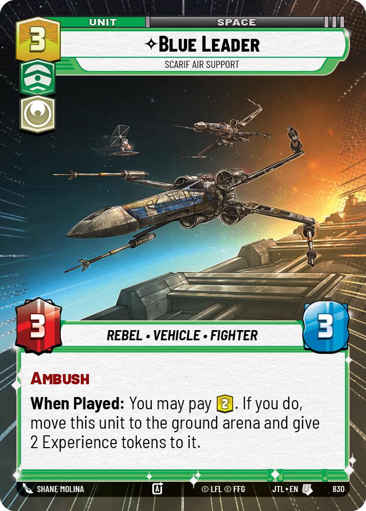 Blue Leader - Scarif Air Support (830) (Hyperspace Foil) (830) [Jump to Lightspeed]