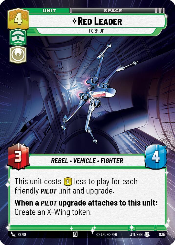 Red Leader - Form Up (Hyperspace Foil) (835) [Jump to Lightspeed] (ONLINE ORDER ONLY)