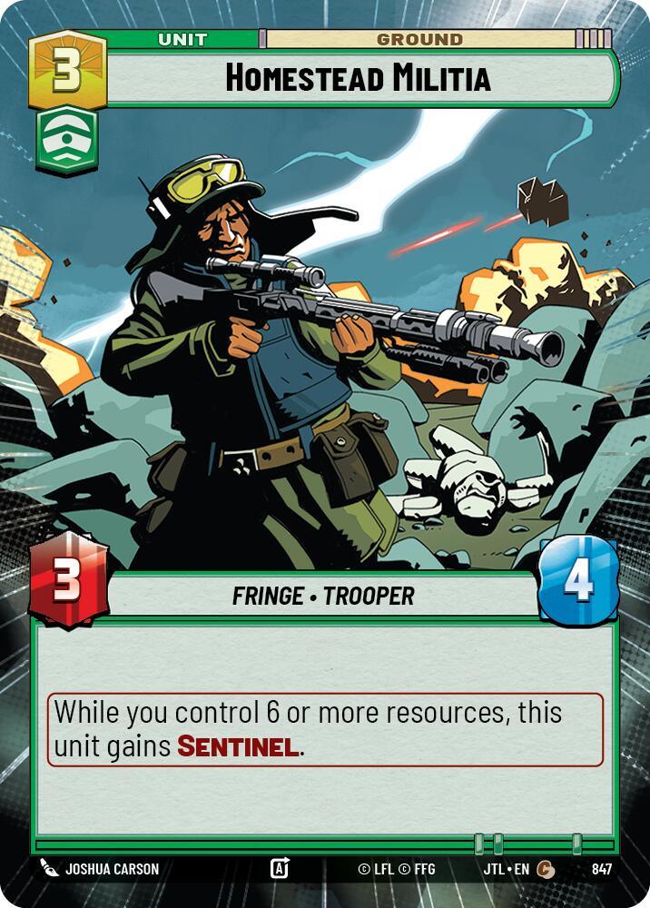 Homestead Militia (Hyperspace Foil) (847) [Jump to Lightspeed] (ONLINE ORDER ONLY)