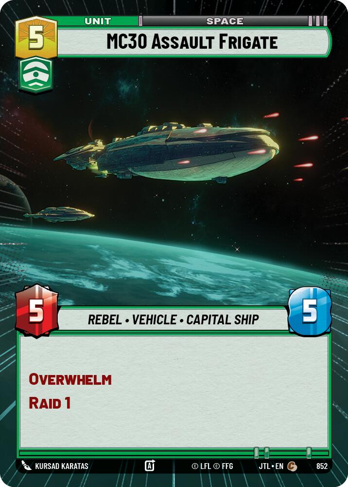 MC30 Assault Frigate (852) (Hyperspace Foil) (852) [Jump to Lightspeed]