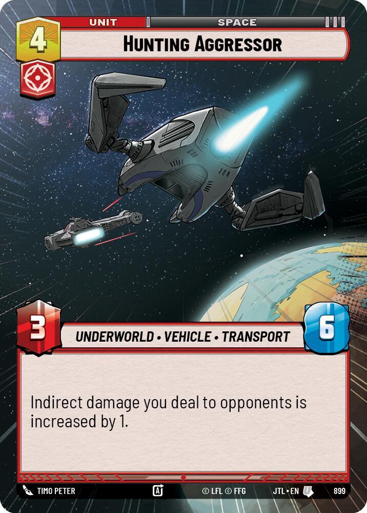 Hunting Aggressor (Hyperspace Foil) (899) [Jump to Lightspeed] (ONLINE ORDER ONLY)