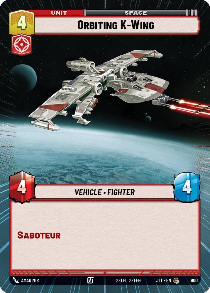 Orbiting K-Wing (Hyperspace Foil) (900) [Jump to Lightspeed] (ONLINE ORDER ONLY)