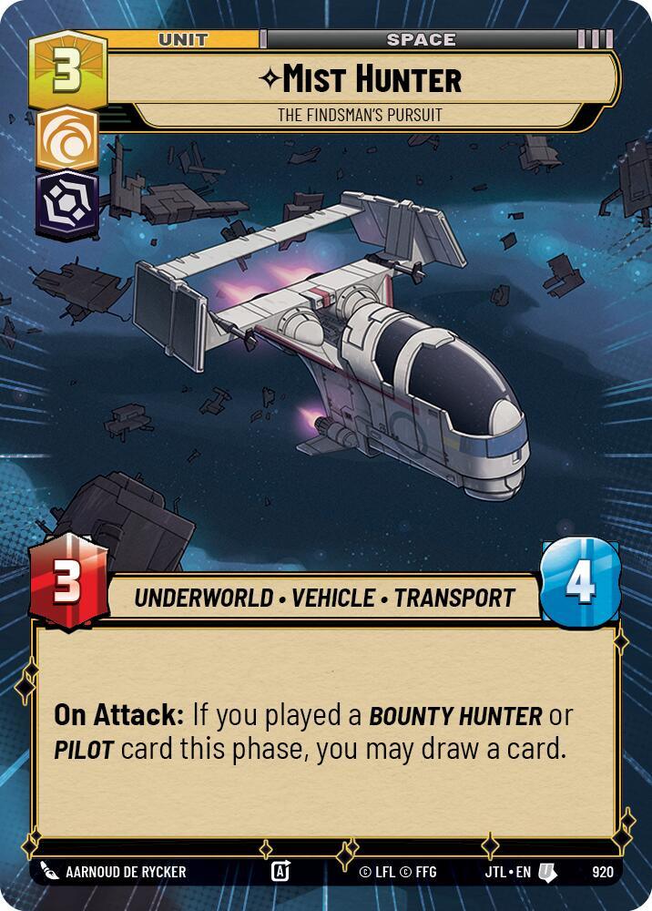 Mist Hunter - The Findsman's Pursuit (Hyperspace Foil) (920) [Jump to Lightspeed] (ONLINE ORDER ONLY)