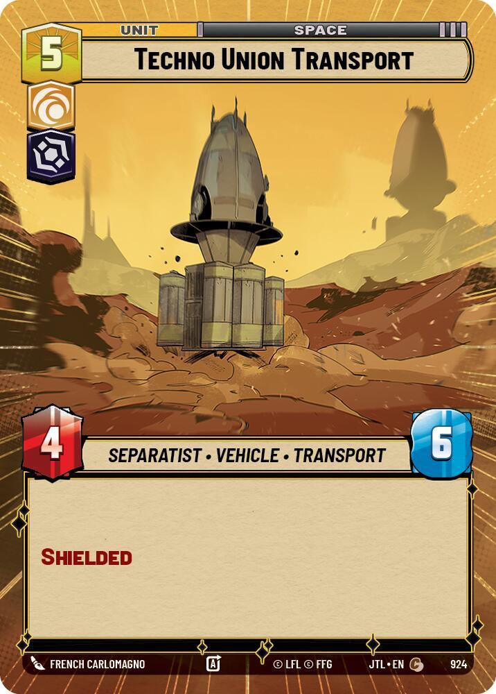 Techno Union Transport (Hyperspace Foil) (924) [Jump to Lightspeed] (ONLINE ORDER ONLY)