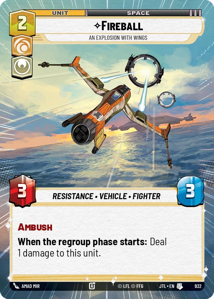 Fireball - An Explosion With Wings (Hyperspace Foil) (932) [Jump to Lightspeed] (ONLINE ORDER ONLY)