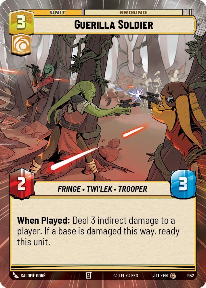 Guerilla Soldier (Hyperspace Foil) (952) [Jump to Lightspeed] (ONLINE ORDER ONLY)