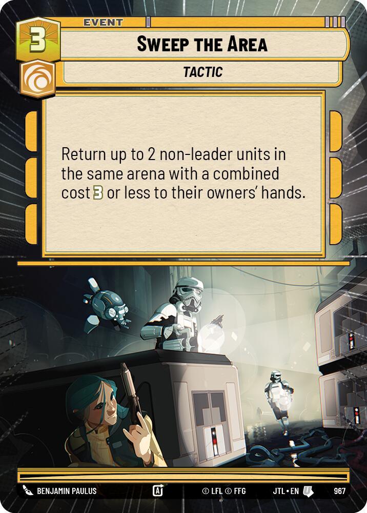 Sweep the Area (Hyperspace Foil) (967) [Jump to Lightspeed] (ONLINE ORDER ONLY)