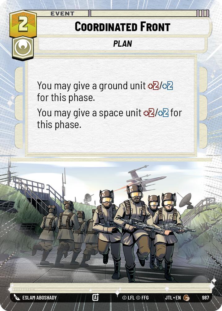 Coordinated Front (Hyperspace Foil) (987) [Jump to Lightspeed] (ONLINE ORDER ONLY)
