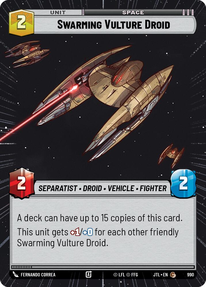 Swarming Vulture Droid (990) (Hyperspace Foil) (990) [Jump to Lightspeed]