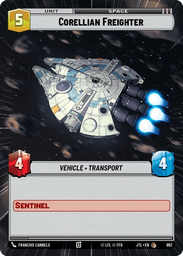 Corellian Freighter (Hyperspace Foil) (992) [Jump to Lightspeed] (ONLINE ORDER ONLY)