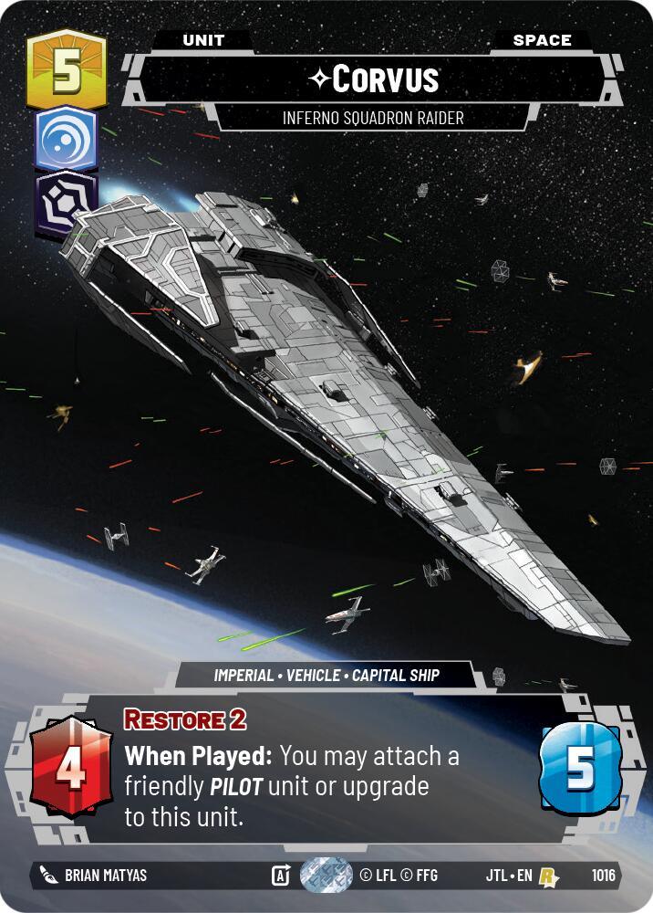 Corvus - Inferno Squadron Raider (Prestige) (1016) [Jump to Lightspeed] (ONLINE ORDER ONLY)