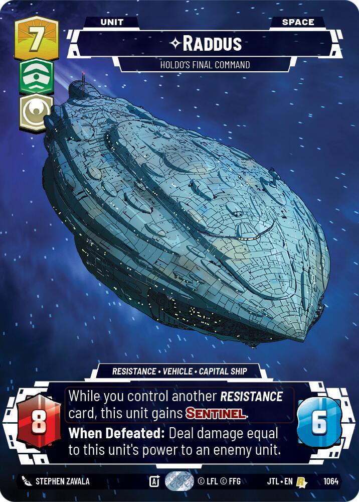 Raddus - Holdo's Final Command (Prestige Foil) (1064) [Jump to Lightspeed] (ONLINE ORDER ONLY)
