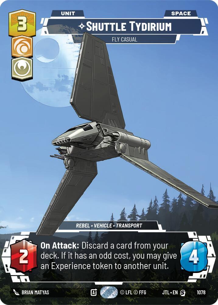 Shuttle Tydirium - Fly Casual (Prestige Foil) (1078) [Jump to Lightspeed] (ONLINE ORDER ONLY)