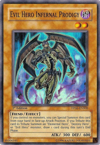 Evil Hero Infernal Prodigy [DP06-EN008] Super Rare (ONLINE ORDER ONLY)