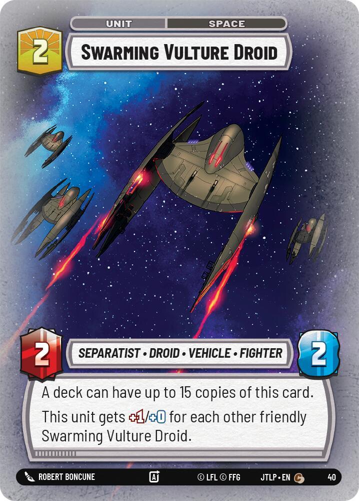Swarming Vulture Droid (Foil) (40) [Jump to Lightspeed: Weekly Play] (ONLINE ORDER ONLY)