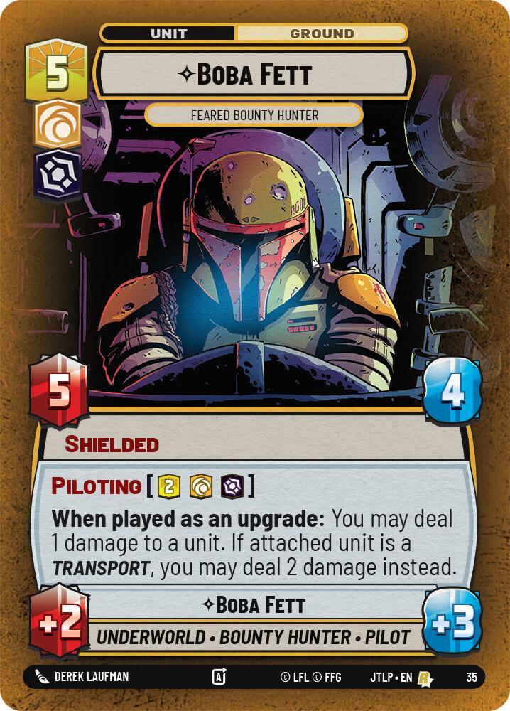 Boba Fett - Feared Bounty Hunter (Foil) (35) [Jump to Lightspeed: Weekly Play] (ONLINE ORDER ONLY)