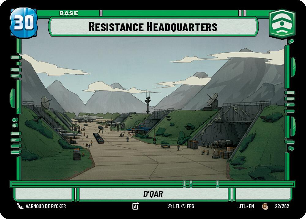 Resistance Headquarters //Shield (022/262 // T04/T04) [Jump to Lightspeed] (ONLINE ORDER ONLY)