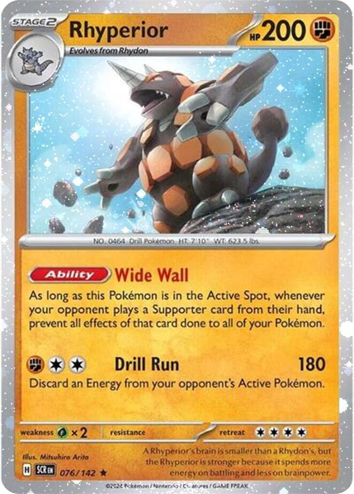 Rhyperior (076/142) (Cosmos Holo) [Scarlet & Violet: Stellar Crown] (ONLINE ORDER ONLY)