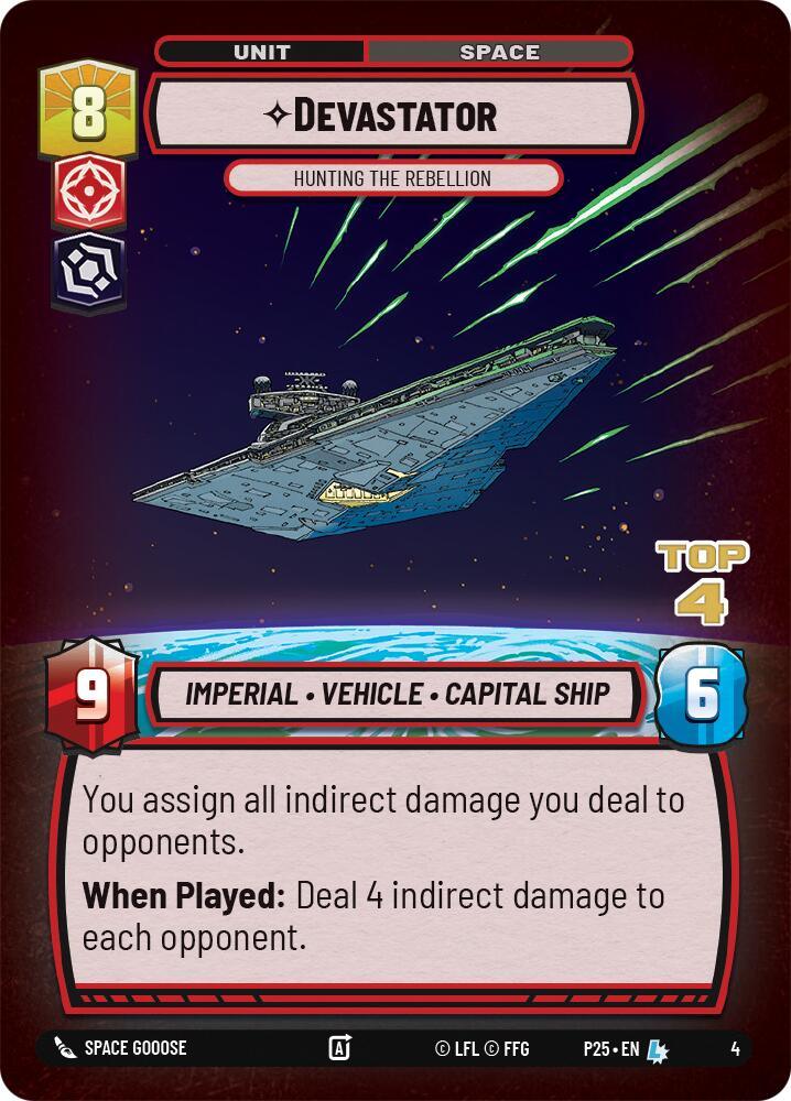 Devastator - Hunting the Rebellion (4) (Top 4) (4) [Store Showdown Promos] (ONLINE ORDER ONLY)