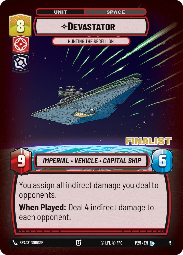 Devastator - Hunting the Rebellion (5) (Finalist) (5) [Store Showdown Promos] (ONLINE ORDER ONLY)