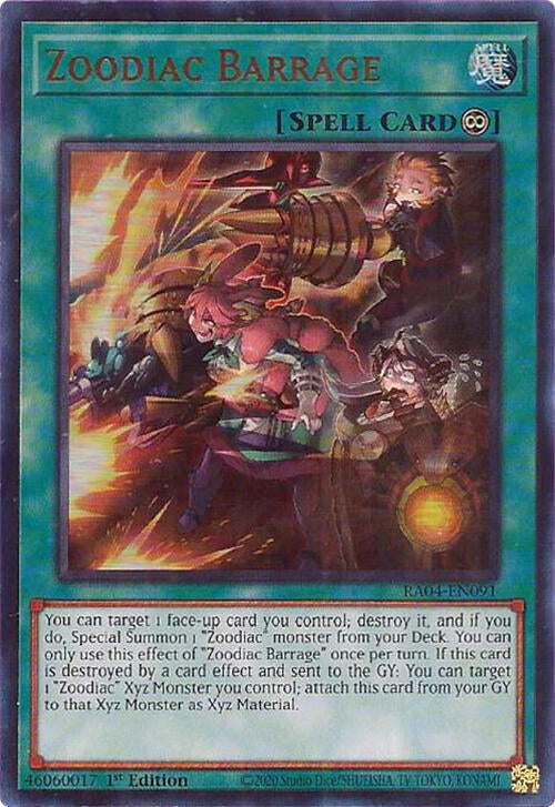 Zoodiac Barrage [RA04-EN091] Ultra Rare