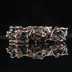 Draco Immortui Hollow Metal Dice Set - Bronze (ONLINE ORDER ONLY)