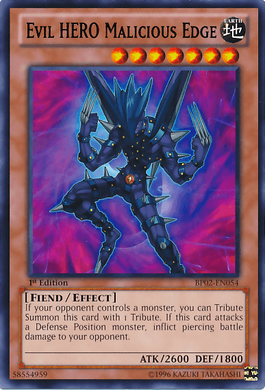 Evil HERO Malicious Edge [BP02-EN054] Mosaic Rare (ONLINE ORDER ONLY)