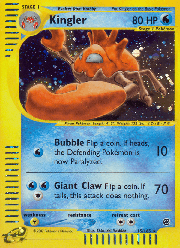 Kingler (15/165) [Expedition: Base Set] (Online Only)