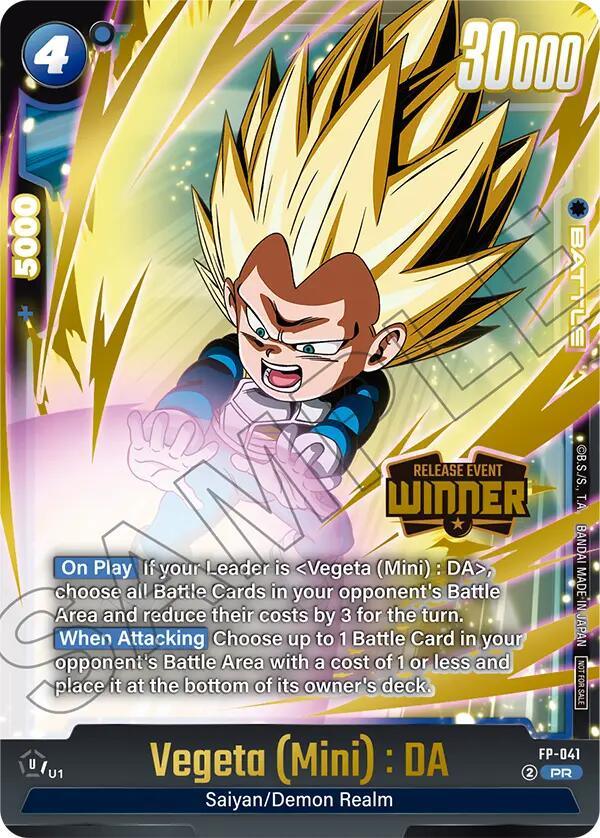 Vegeta (Mini) (FP-041) (Release Event Winner) [Rivals Clash Release Event Cards] (ONLINE ORDER ONLY)