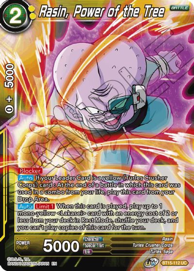 Rasin, Power of the Tree (BT15-112) [Saiyan Showdown]
