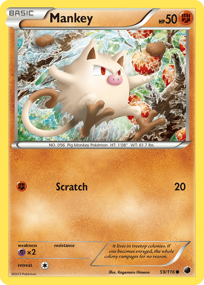Mankey (59/116) [Black & White: Plasma Freeze] (Online Only)