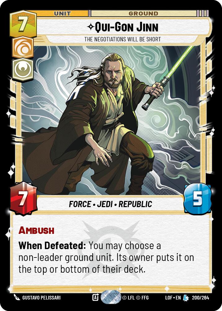 Qui-Gon Jinn - The Negotiations Will Be Short (200/264) (200/264) [Legends of the Force]
