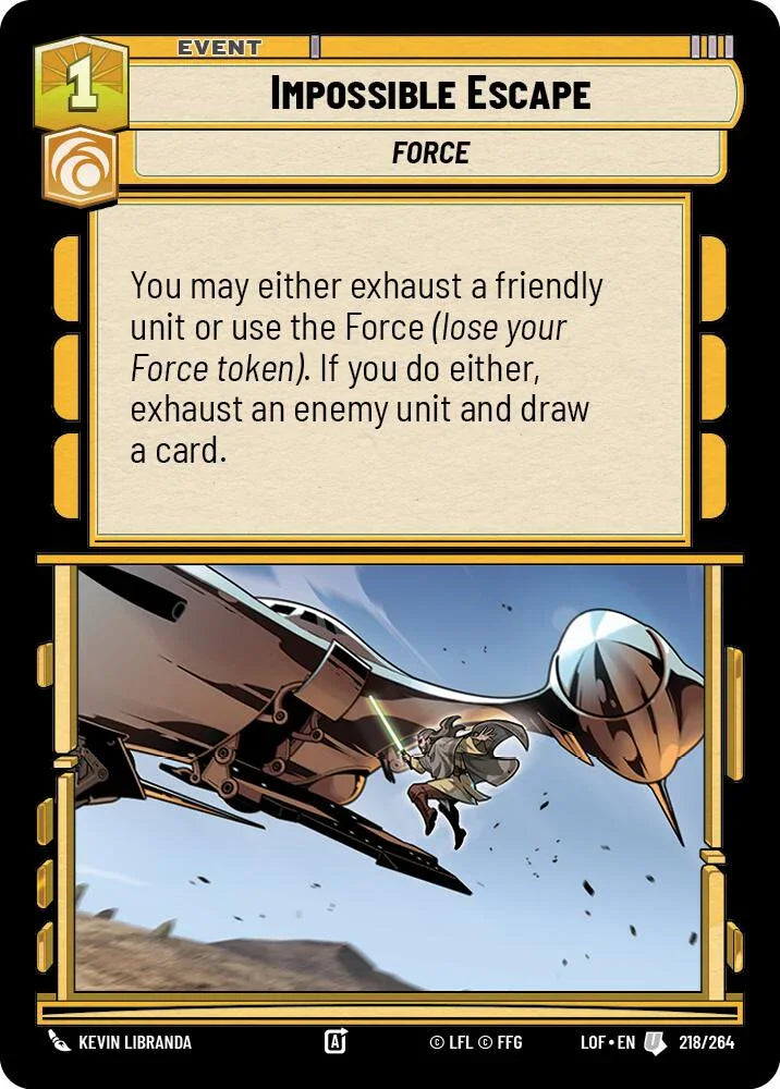 Impossible Escape (218/264) (218/264) [Legends of the Force] (ONLINE ORDER ONLY)