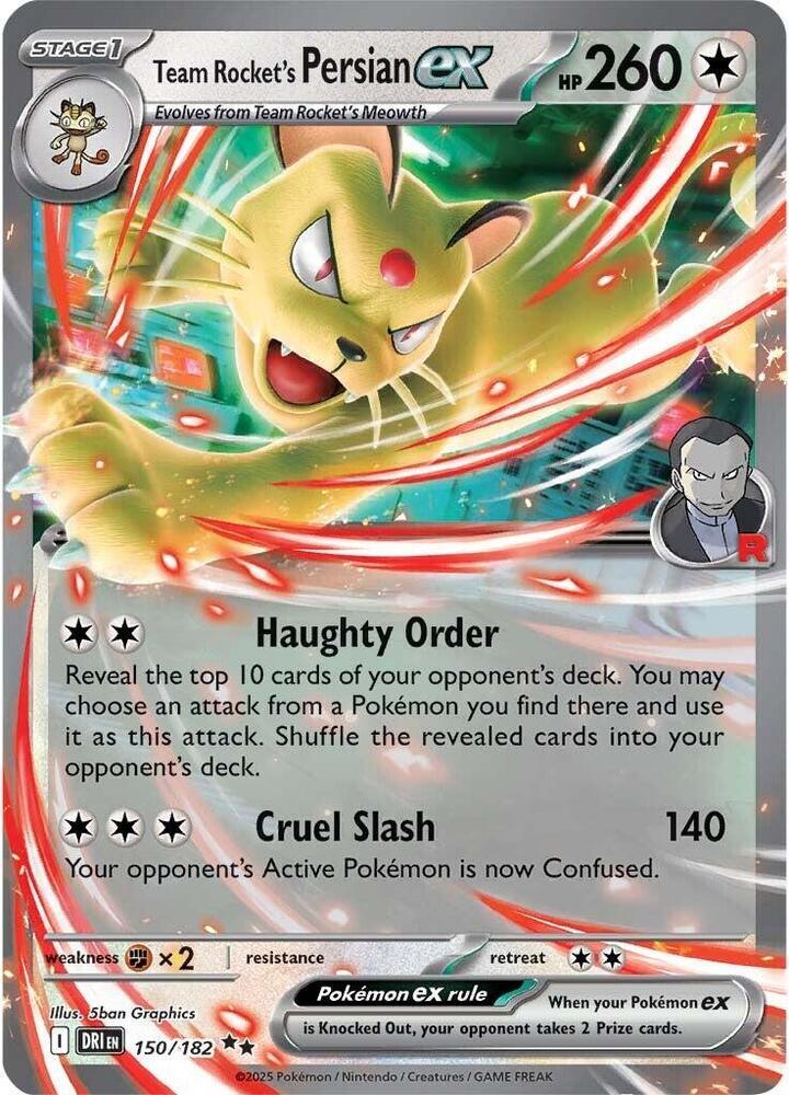 Team Rocket's Persian ex (150/182) [Scarlet & Violet: Destined Rivals] (ONLINE ORDER ONLY)