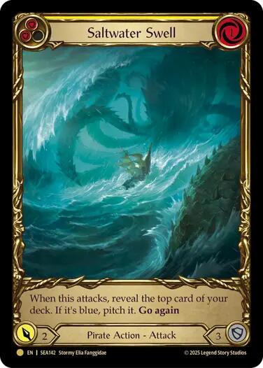 Saltwater Swell (Yellow) (Treasure) [SEA142] (High Seas)  Cold Foil