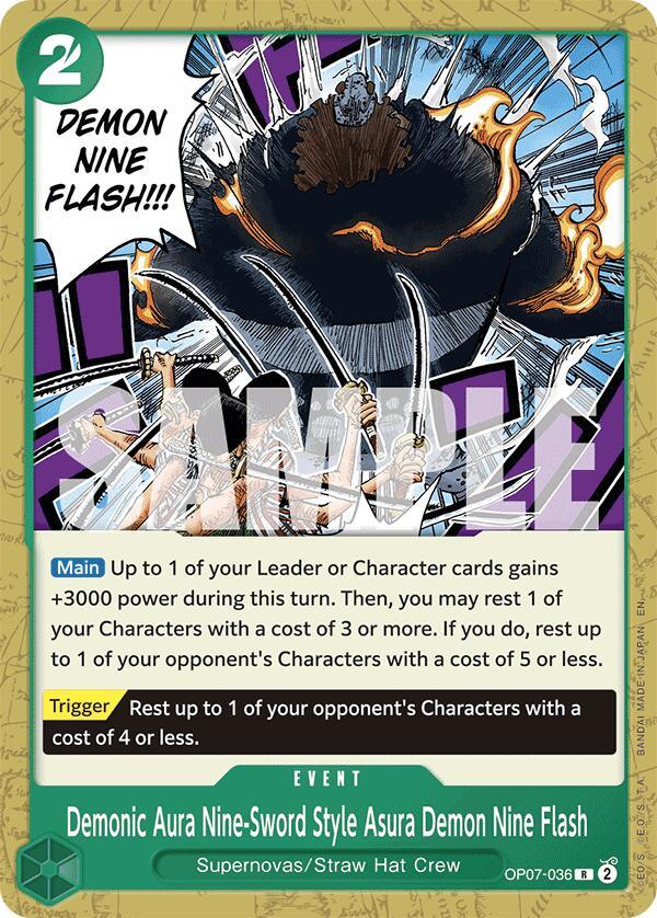 Demonic Aura Nine-Sword Style Asura Demon Nine Flash (Reprint) [Starter Deck: GREEN Jewelry Bonney] (ONLINE ORDER ONLY)