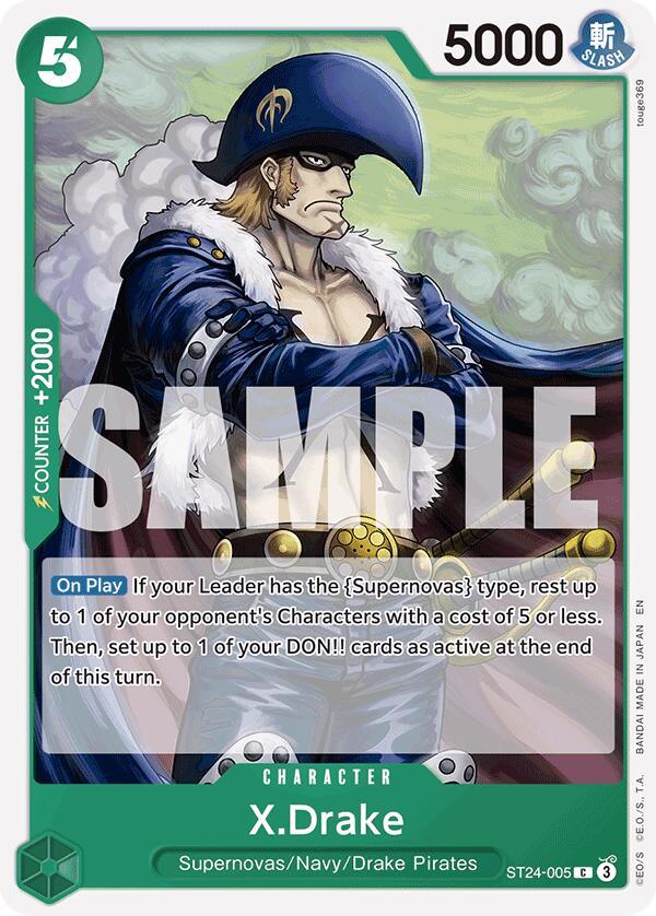 X.Drake [Starter Deck: GREEN Jewelry Bonney] (ONLINE ORDER ONLY)